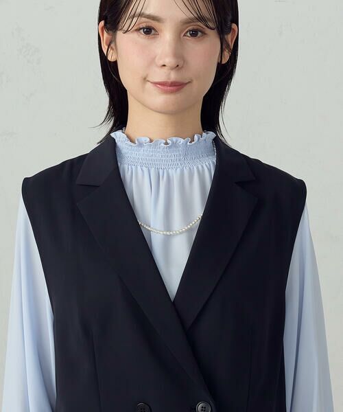 COMME CA ISM / コムサイズム ベスト | 【セットアップ対応】ポリエステルツイル テーラードジレ | 詳細22