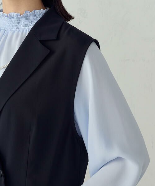 COMME CA ISM / コムサイズム ベスト | 【セットアップ対応】ポリエステルツイル テーラードジレ | 詳細23