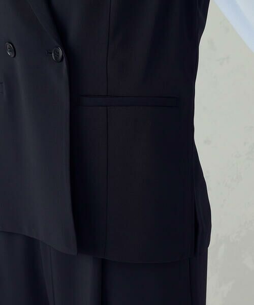 COMME CA ISM / コムサイズム ベスト | 【セットアップ対応】ポリエステルツイル テーラードジレ | 詳細24