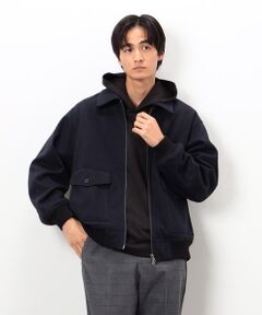 COMME CA ISM / コムサイズム ブルゾン | ジャージー ツイード ジップブルゾン