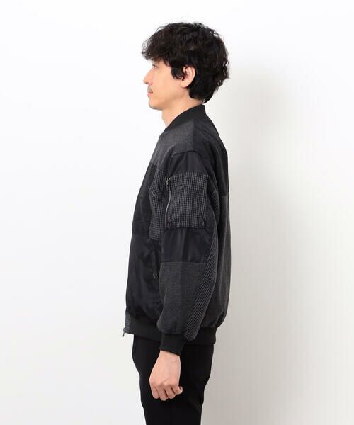 COMME CA ISM / コムサイズム ブルゾン | パッチワーク ツイード MA-1ブルゾン | 詳細7
