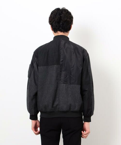 COMME CA ISM / コムサイズム ブルゾン | パッチワーク ツイード MA-1ブルゾン | 詳細8