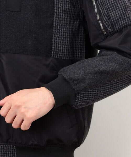COMME CA ISM / コムサイズム ブルゾン | パッチワーク ツイード MA-1ブルゾン | 詳細10