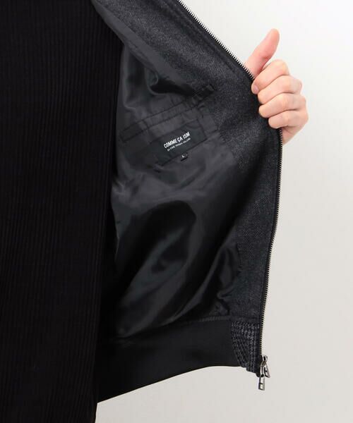 COMME CA ISM / コムサイズム ブルゾン | パッチワーク ツイード MA-1ブルゾン | 詳細15
