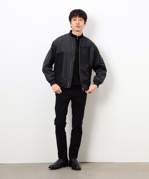 COMME CA ISM / コムサイズム ブルゾン | パッチワーク ツイード MA-1ブルゾン | 詳細3