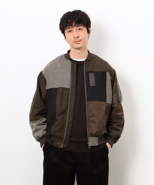 COMME CA ISM / コムサイズム ブルゾン | パッチワーク ツイード MA-1ブルゾン | 詳細22