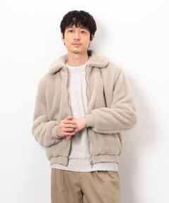 COMME CA ISM / コムサイズム ブルゾン | ポリエステル ボア ジップブルゾン