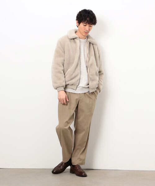 COMME CA ISM / コムサイズム ブルゾン | ポリエステル ボア ジップブルゾン | 詳細1