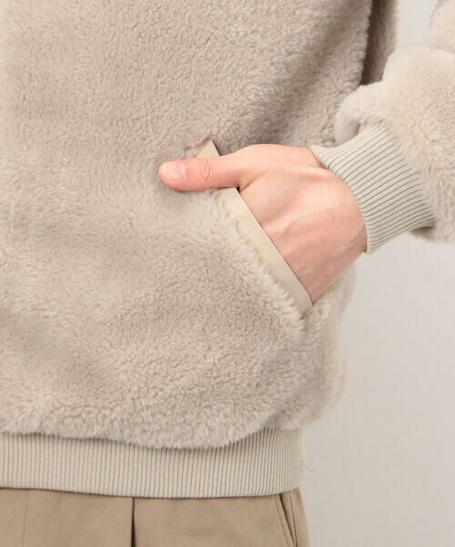 COMME CA ISM / コムサイズム ブルゾン | ポリエステル ボア ジップブルゾン | 詳細10