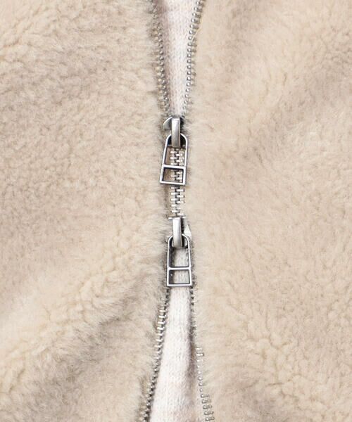 COMME CA ISM / コムサイズム ブルゾン | ポリエステル ボア ジップブルゾン | 詳細12