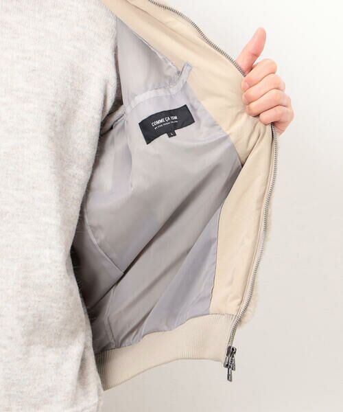 COMME CA ISM / コムサイズム ブルゾン | ポリエステル ボア ジップブルゾン | 詳細13