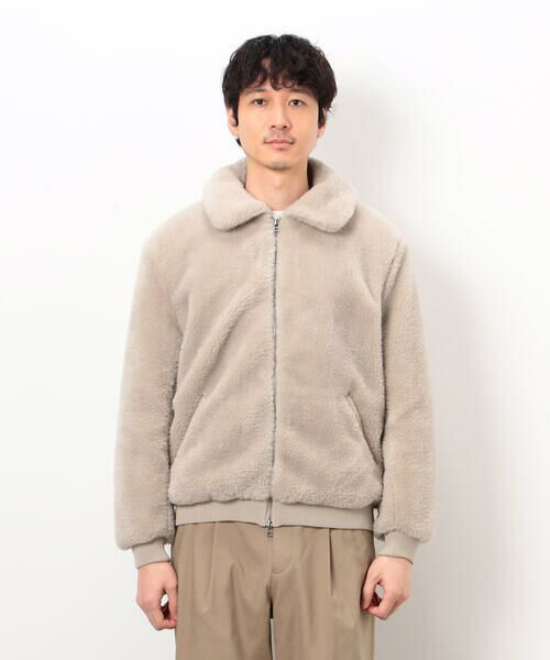 COMME CA ISM / コムサイズム ブルゾン | ポリエステル ボア ジップブルゾン | 詳細5