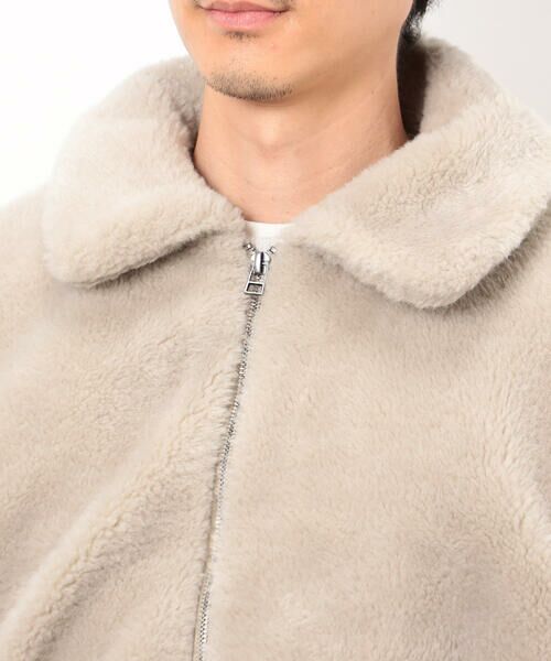 COMME CA ISM / コムサイズム ブルゾン | ポリエステル ボア ジップブルゾン | 詳細8