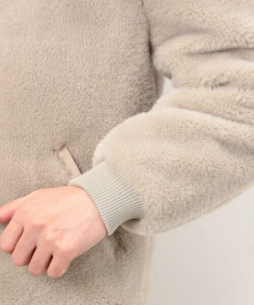 COMME CA ISM / コムサイズム ブルゾン | ポリエステル ボア ジップブルゾン | 詳細9