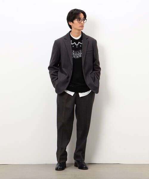 COMME CA ISM / コムサイズム その他パンツ | 【セットアップ対応】ジャージー ツイード リラックス ワイドパンツ | 詳細1