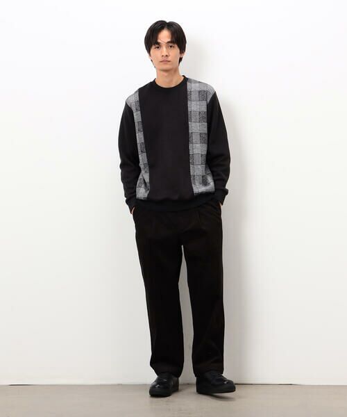COMME CA ISM / コムサイズム カットソー | 裏起毛 チェック プルオーバー | 詳細1