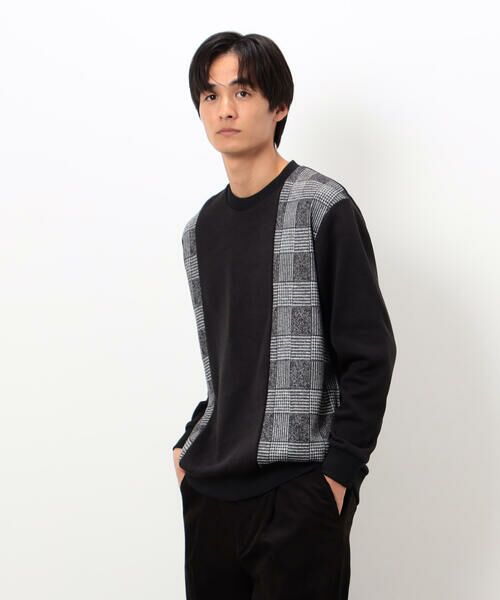 COMME CA ISM / コムサイズム カットソー | 裏起毛 チェック プルオーバー | 詳細4