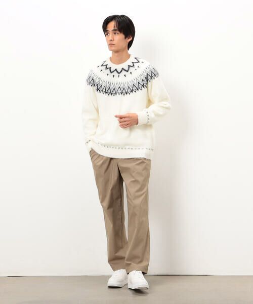 COMME CA ISM / コムサイズム ニット・セーター | フェアアイル柄 シャギーニット | 詳細1