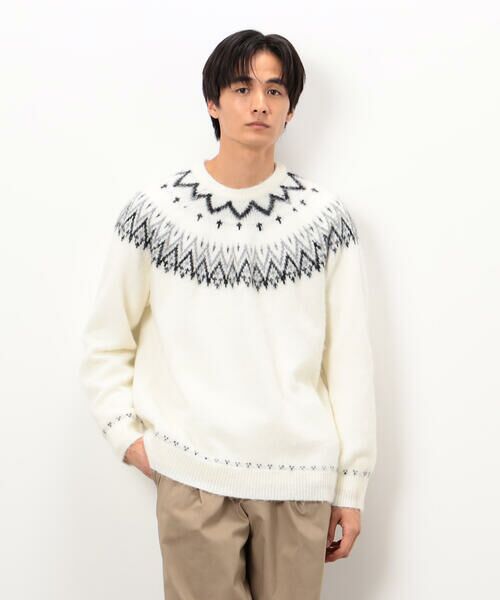COMME CA ISM / コムサイズム ニット・セーター | フェアアイル柄 シャギーニット | 詳細4