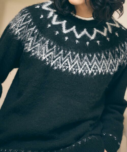 COMME CA ISM / コムサイズム ニット・セーター | フェアアイル柄 シャギーニット | 詳細11