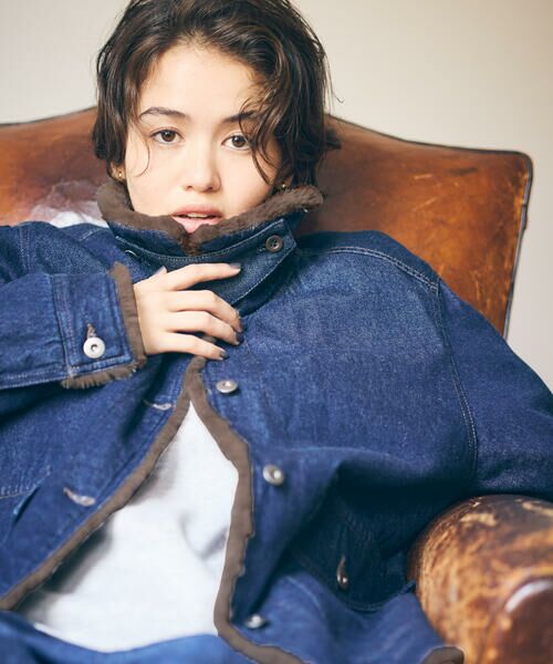 COMME CA ISM / コムサイズム ブルゾン | ボアデニムブルゾン | 詳細1