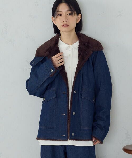 COMME CA ISM / コムサイズム ブルゾン | ボアデニムブルゾン | 詳細5
