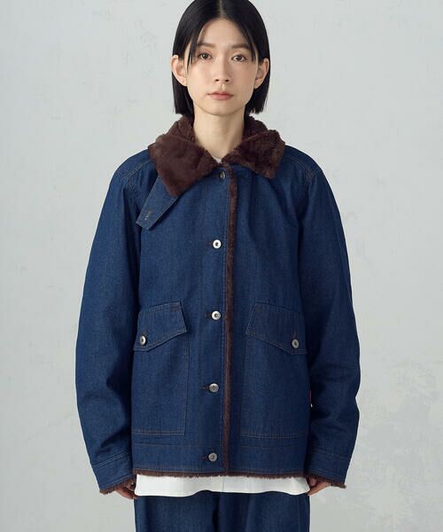 COMME CA ISM / コムサイズム ブルゾン | ボアデニムブルゾン | 詳細8