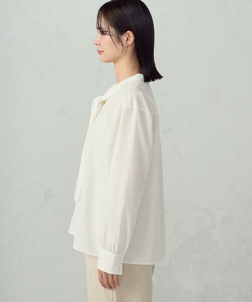 COMME CA ISM / コムサイズム シャツ・ブラウス | ポリエステルコットンブロード ボウタイブラウス | 詳細8