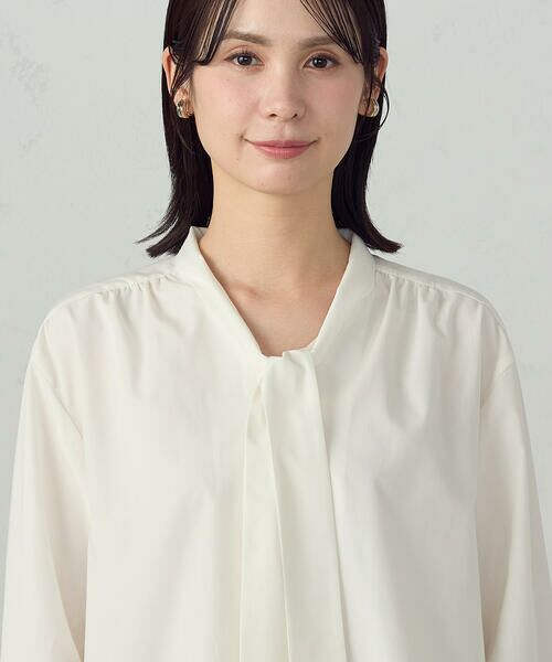 COMME CA ISM / コムサイズム シャツ・ブラウス | ポリエステルコットンブロード ボウタイブラウス | 詳細10