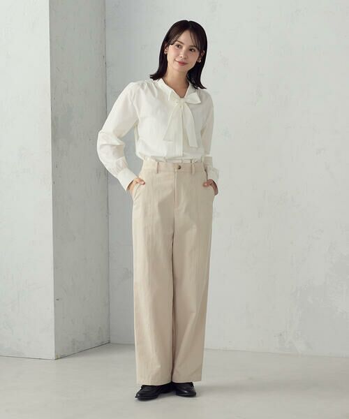 COMME CA ISM / コムサイズム シャツ・ブラウス | ポリエステルコットンブロード ボウタイブラウス | 詳細2