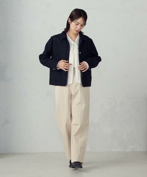 COMME CA ISM / コムサイズム シャツ・ブラウス | ポリエステルコットンブロード ボウタイブラウス | 詳細4