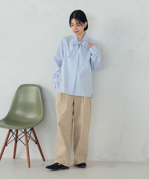 COMME CA ISM / コムサイズム シャツ・ブラウス | ポリエステルコットンブロード ボウタイブラウス | 詳細15