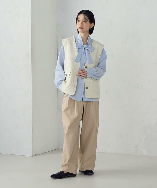 COMME CA ISM / コムサイズム シャツ・ブラウス | ポリエステルコットンブロード ボウタイブラウス | 詳細16