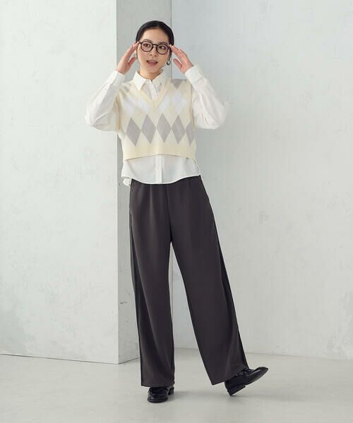 COMME CA ISM / コムサイズム シャツ・ブラウス | 【宮城舞さん着用】ボックスシルエットクロップドシャツ | 詳細4