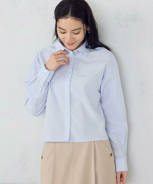 COMME CA ISM / コムサイズム シャツ・ブラウス | 【宮城舞さん着用】ボックスシルエットクロップドシャツ | 詳細20