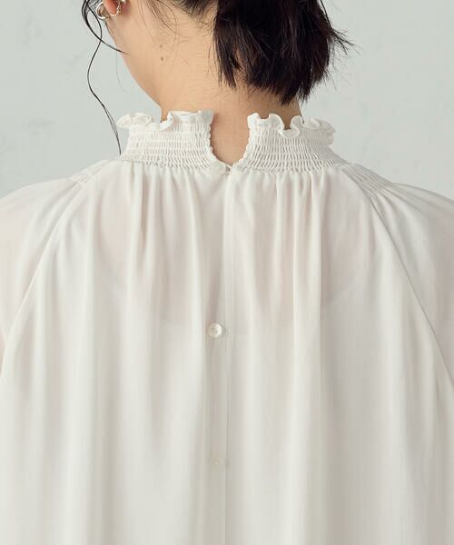 COMME CA ISM / コムサイズム シャツ・ブラウス | ポリエステルジョーゼット シャーリングブラウス | 詳細10