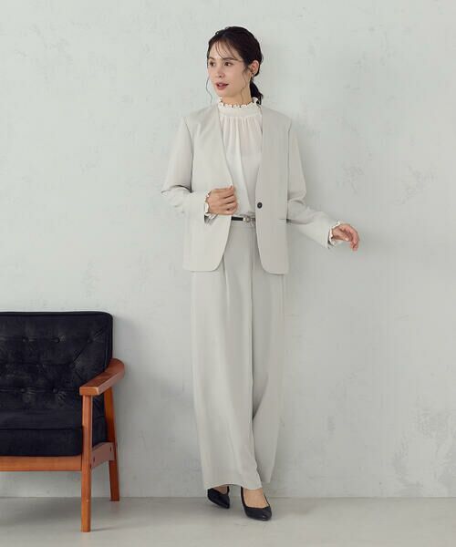 COMME CA ISM / コムサイズム シャツ・ブラウス | ポリエステルジョーゼット シャーリングブラウス | 詳細3