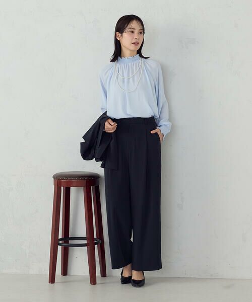 COMME CA ISM / コムサイズム シャツ・ブラウス | ポリエステルジョーゼット シャーリングブラウス | 詳細20