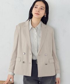COMME CA ISM / コムサイズム テーラードジャケット | 鹿の子ダブル ブレストテーラードジャケット