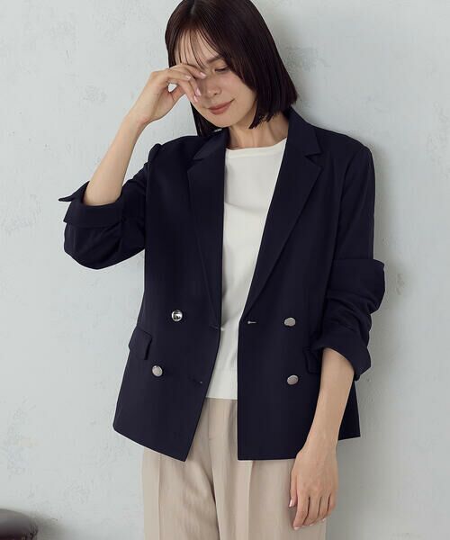 COMME CA ISM / コムサイズム テーラードジャケット | 鹿の子ダブル ブレストテーラードジャケット | 詳細7