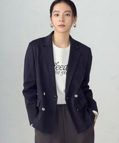 COMME CA ISM / コムサイズム テーラードジャケット | 鹿の子ダブル ブレストテーラードジャケット | 詳細8