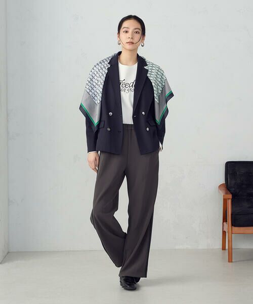 COMME CA ISM / コムサイズム テーラードジャケット | 鹿の子ダブル ブレストテーラードジャケット | 詳細1