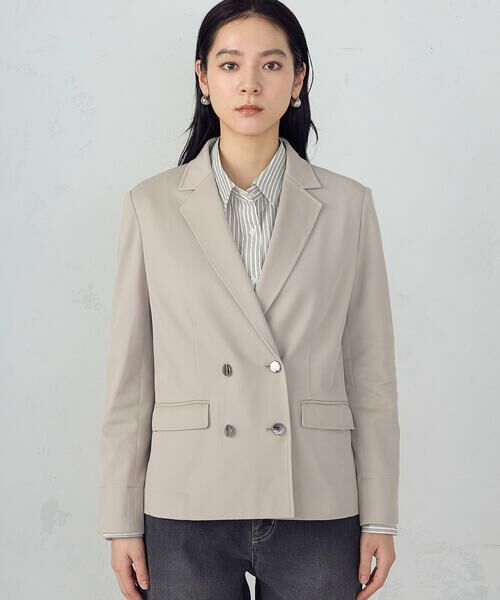 COMME CA ISM / コムサイズム テーラードジャケット | 鹿の子ダブル ブレストテーラードジャケット | 詳細16