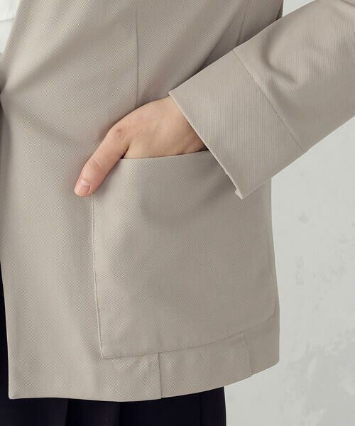 COMME CA ISM / コムサイズム ノーカラージャケット | 鹿の子シングル ブレストカラーレスジャケット | 詳細15