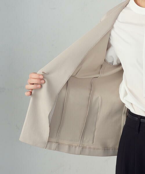 COMME CA ISM / コムサイズム ノーカラージャケット | 鹿の子シングル ブレストカラーレスジャケット | 詳細17