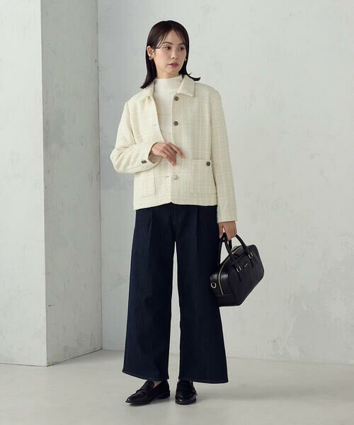 COMME CA ISM / コムサイズム その他アウター | ファンシーツイード ステンカラーショートジャケット | 詳細1