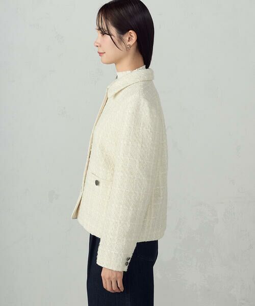 COMME CA ISM / コムサイズム その他アウター | ファンシーツイード ステンカラーショートジャケット | 詳細8