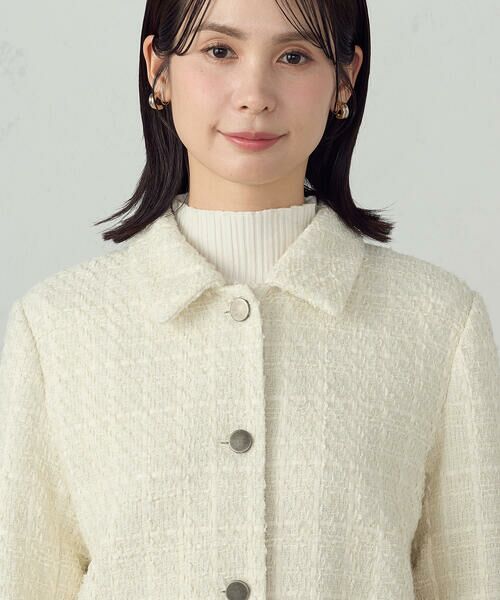 COMME CA ISM / コムサイズム その他アウター | ファンシーツイード ステンカラーショートジャケット | 詳細10