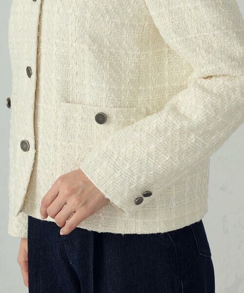COMME CA ISM / コムサイズム その他アウター | ファンシーツイード ステンカラーショートジャケット | 詳細11