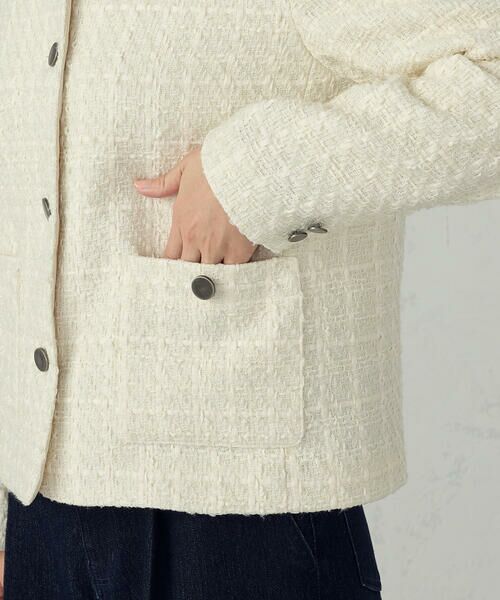 COMME CA ISM / コムサイズム その他アウター | ファンシーツイード ステンカラーショートジャケット | 詳細12